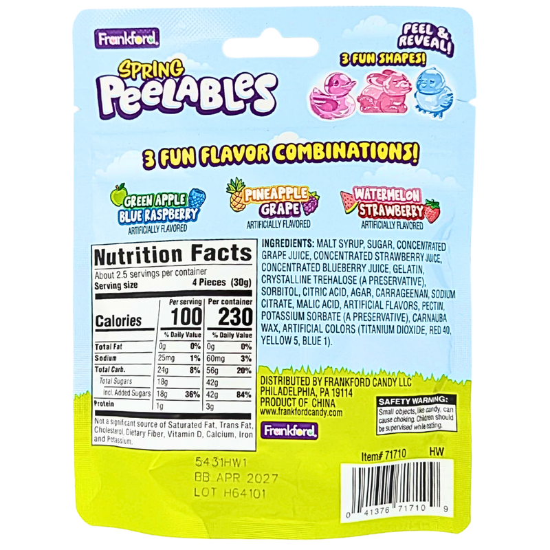 Peelables Spring Spring Peelables Gummy Bag - 2.5oz | Candy Funhouse US