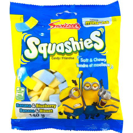 Swizzels Squashies Minions  - 140g-Swizzles-happy birthday minions-minion birthday-British candy-Banana candy