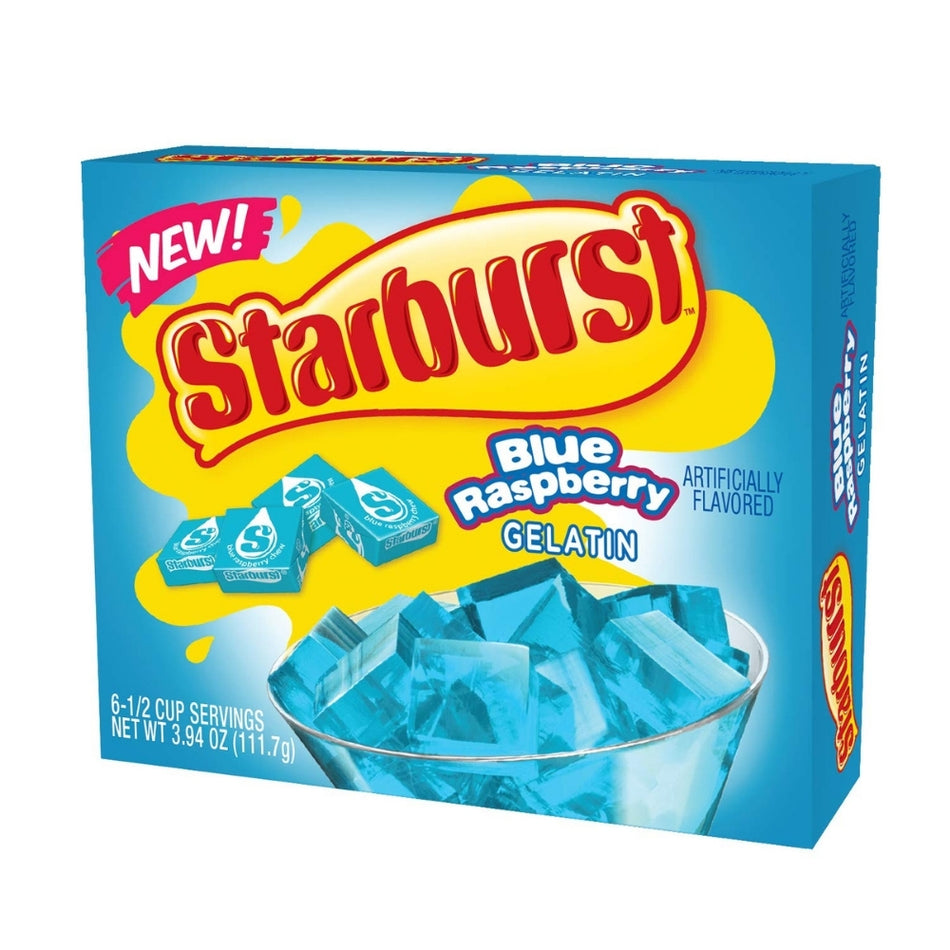 Starburst Gelatin Blue Raspberry - 3.94oz-Blue Raspberry-Starburst jello-Starburst