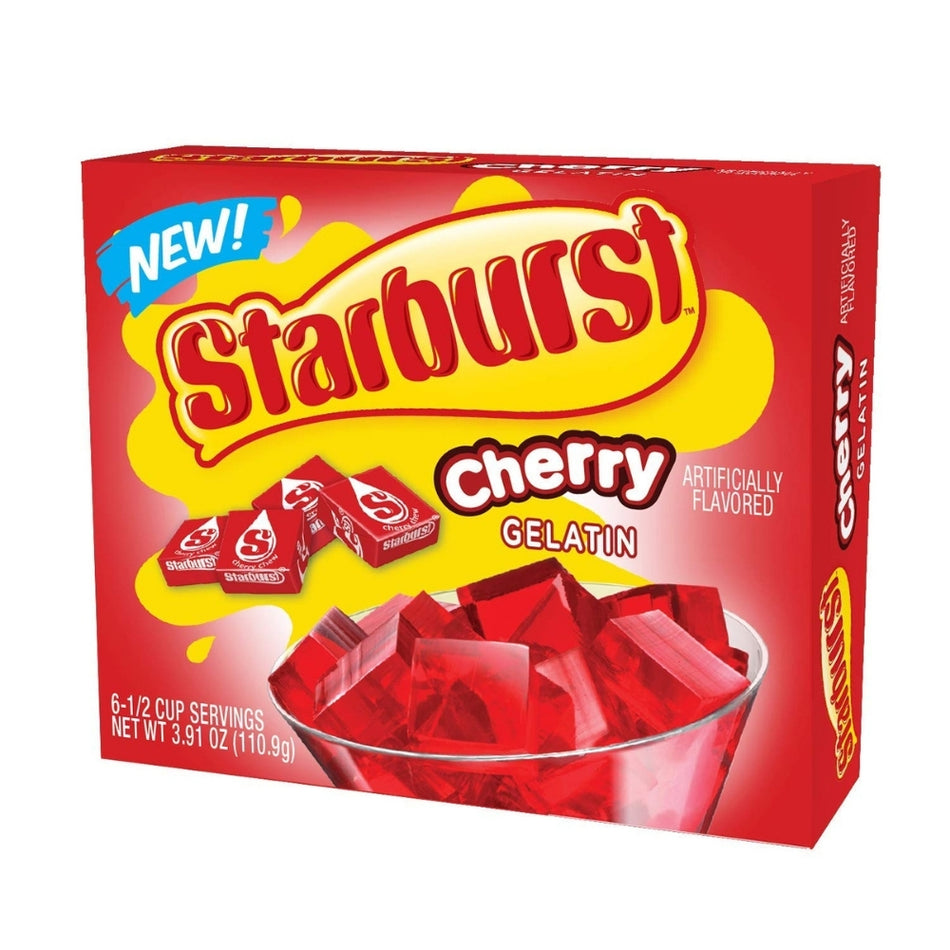 Starburst Gelatin Cherry - 3.91oz-Starburst jello-Red Starburst-Cherry candy