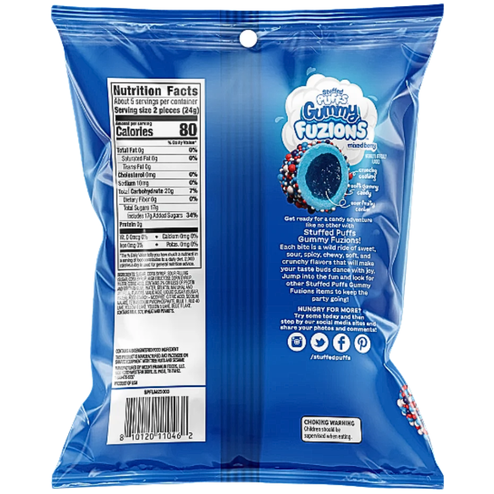Stuffed Puffs Gummy Fuzions Mixed Berry - 120g