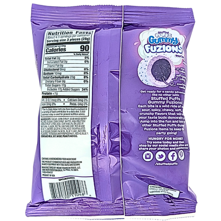 Stuffed Puffs Gummy Fuzions Sour Berry - 120g