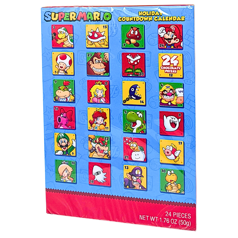 Super Mario Holiday Countdown Calendar - 1.76oz