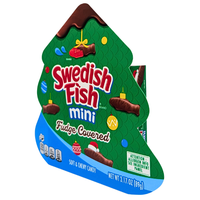 Swedish Fish Mini Christmas Fudge Covered - 90g