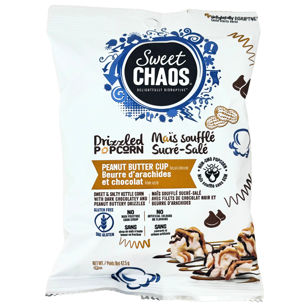 Sweet Chaos Drizzled Popcorn Peanut Butter Cup - 42.5g