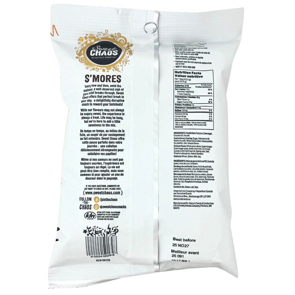 Sweet Chaos Drizzled Popcorn S'mores - 42.5g