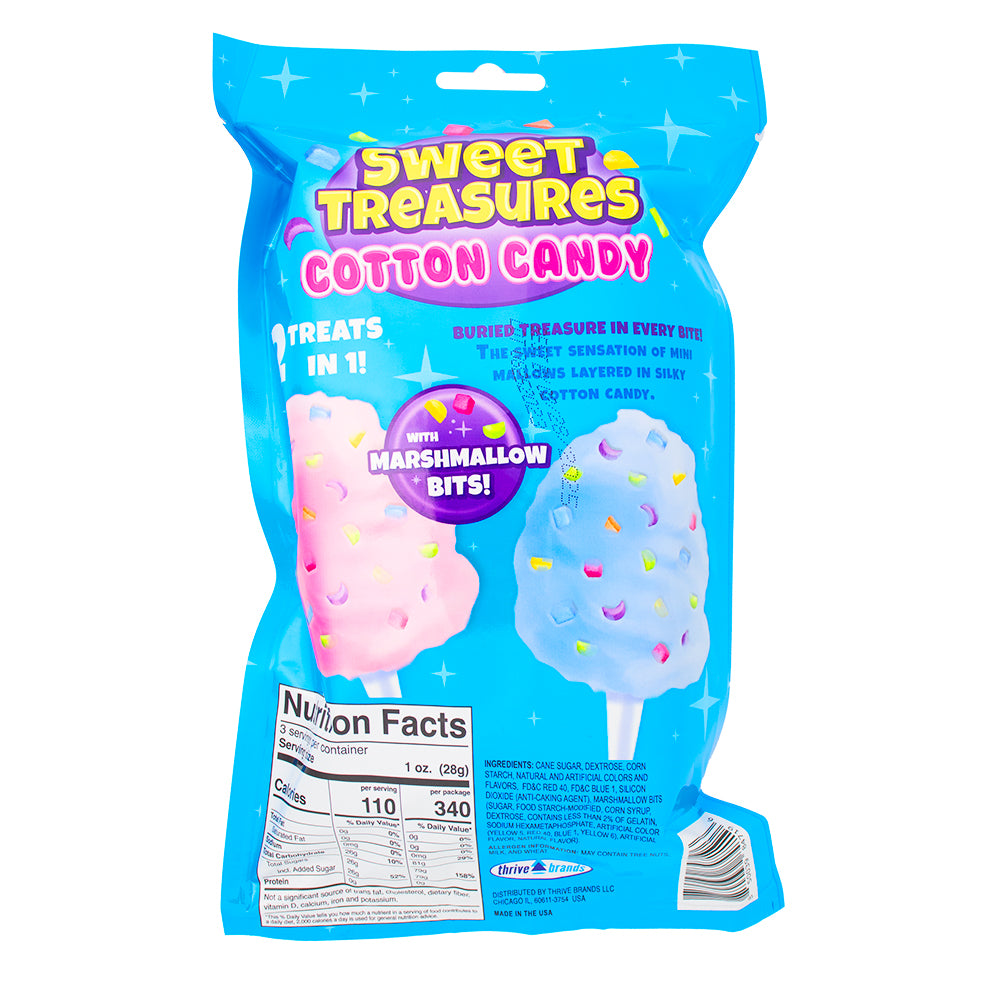 Sweet Treasures Cotton Candy - 3oz  Nutrition Facts Ingredients