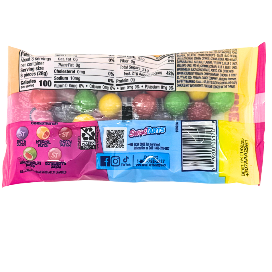 Sweetarts Chewy Fusion Fruit Punch Medley - 3oz