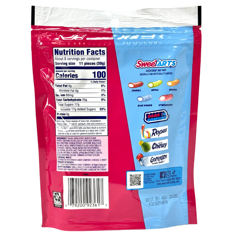 Sweetarts Ropes Bites - 8oz