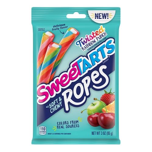 Sweetarts Ropes Twisted Rainbow Punch-5 oz. Peg Bag-Sweetarts-Sweetarts Ropes-rainbow candy