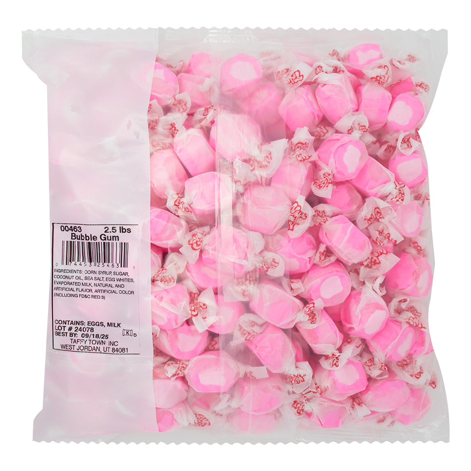 Salt Water Taffy Bubble Gum 2.5lb  Nutrition Facts Ingredients