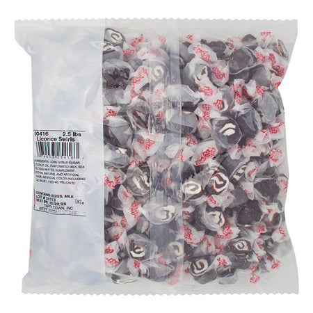 Salt Water Taffy Black Licorice Swirls 2.5lb  Nutrition Facts Ingredients