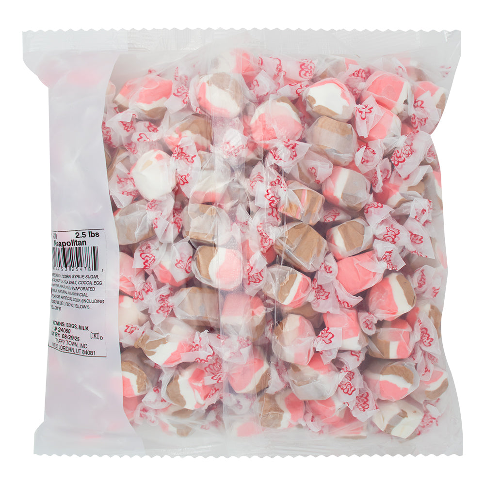 Salt Water Taffy Neapolitan 2.5 lb  Nutrition Facts Ingredients