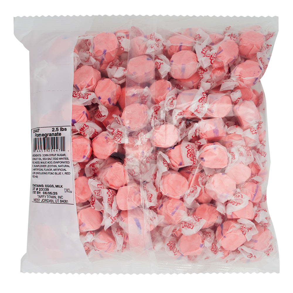 Salt Water Taffy - Pomegranate  Nutrition Facts Ingredients