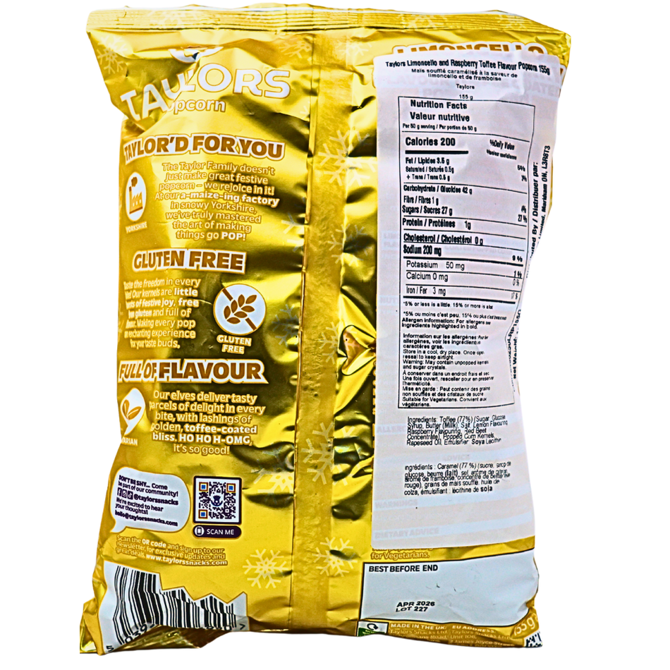 Taylors Limoncello & Raspberry Popcorn (UK) - 155g