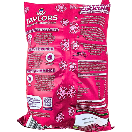 Taylors Spicy Prawn Cocktail Crisps (UK) - 150g