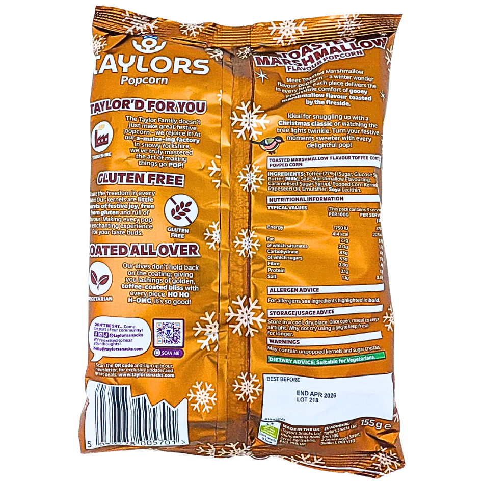 Taylors Toasted Marshmallow Popcorn (UK) - 155g