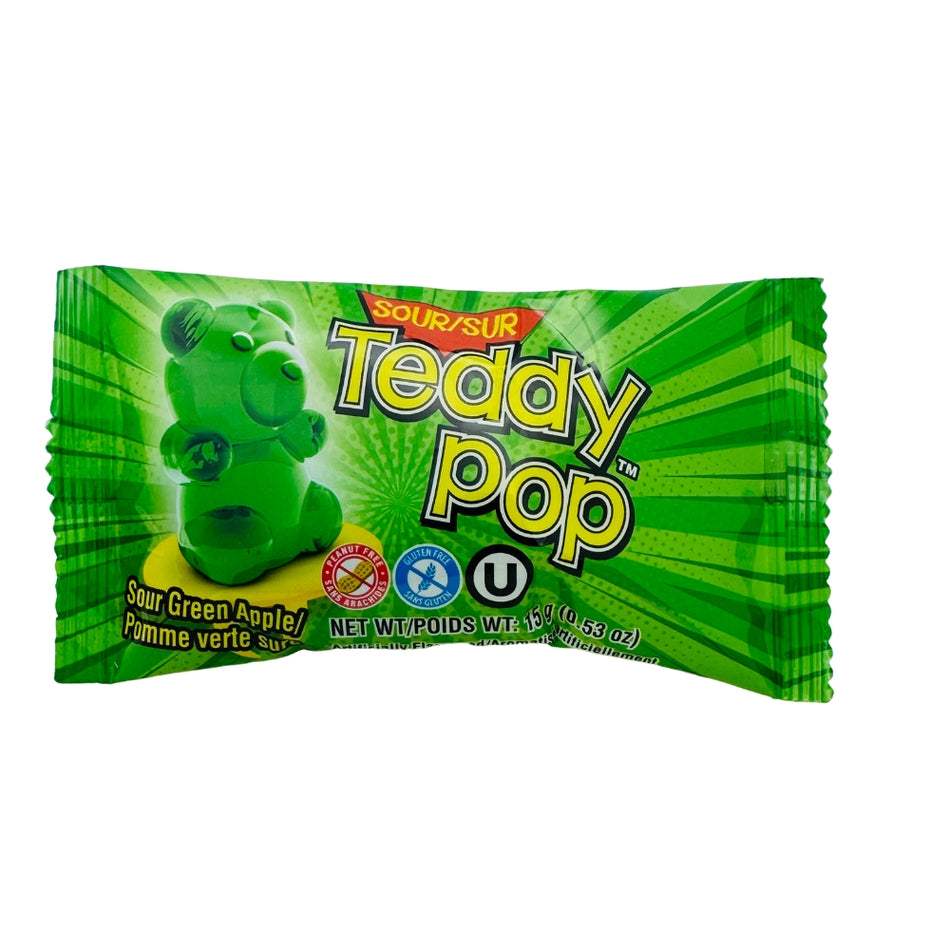 Teddy Pop Sour - 15g -Blue Raspberry - Candy Ring