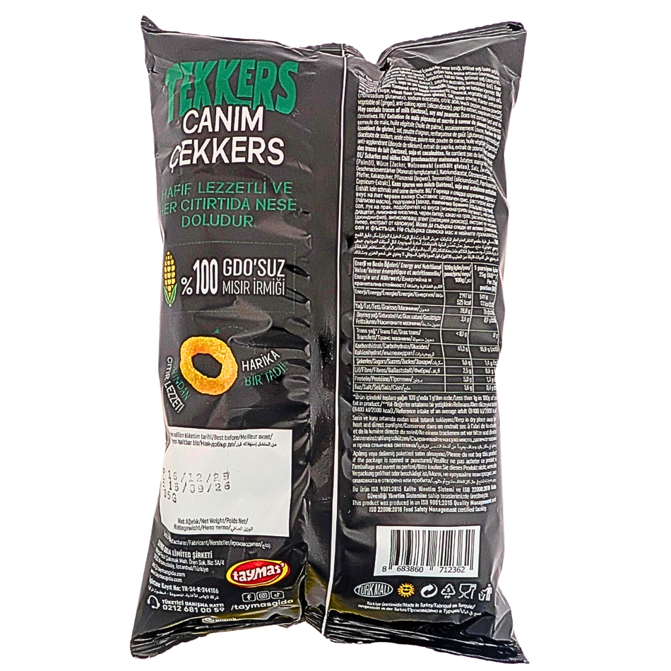 Tekkers Hot & Sweet Chili Corn Puffs (Turkey) - 25g