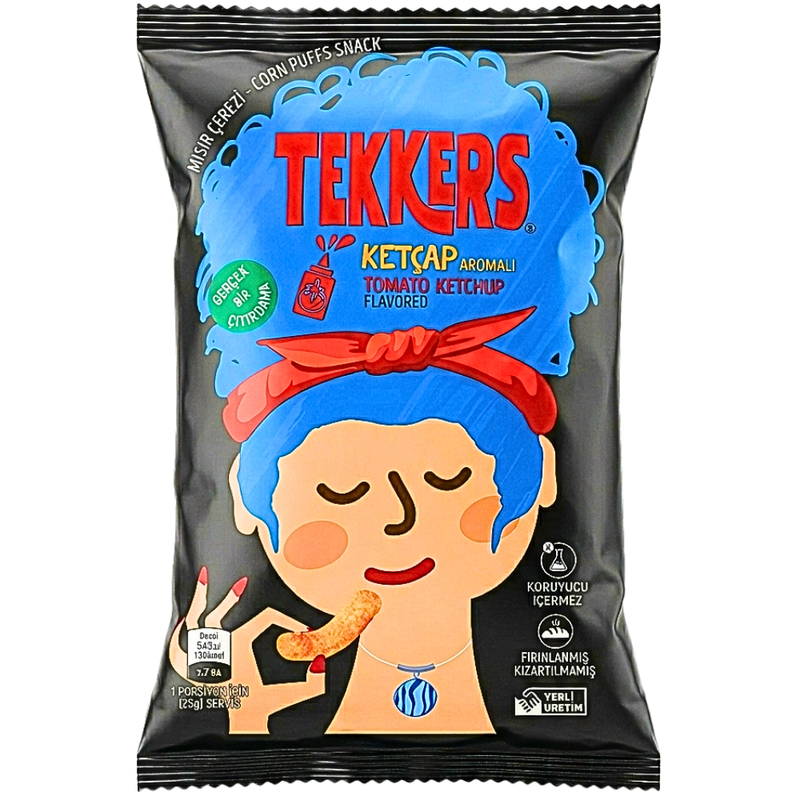 Tekkers Tomato Ketchup Corn Puffs (Turkey) - 25g