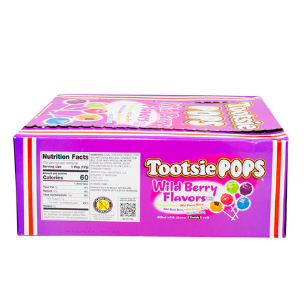 Tootsie Pops Wild Berry Flavours - 100 Lollipops  Nutrition Facts Ingredients