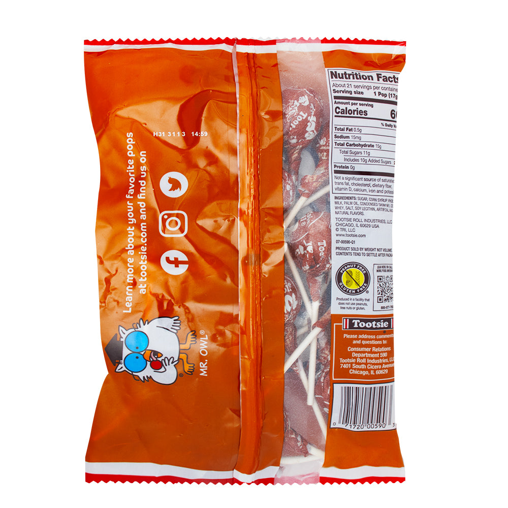 Halloween Tootsie Pops Caramel Limited Edition - 12.6oz  Nutrition Facts Ingredients