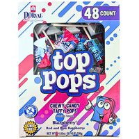 Top Pops Chewy Taffy Candy Pops - Blazpberry 336g