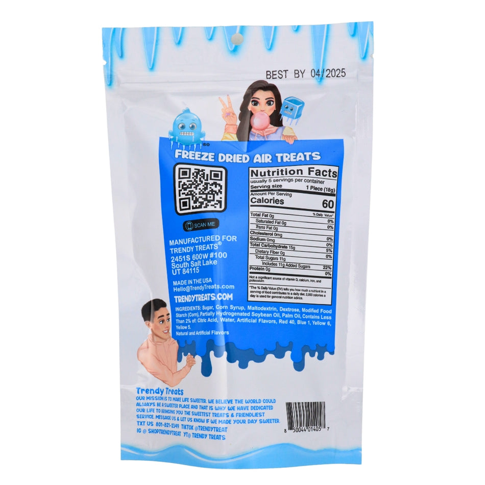 Trendy  Treats Freeze Dried Air Treats - 3oz Nutrition Facts Ingredients - Freeze Dried Candy