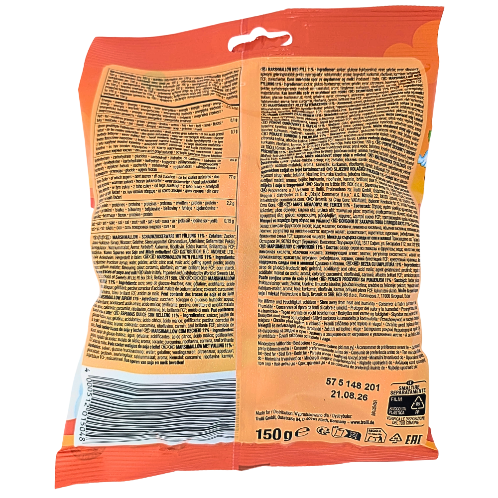 Trolli Peach Mallow Filled Marshmallow (Germany) - 150g