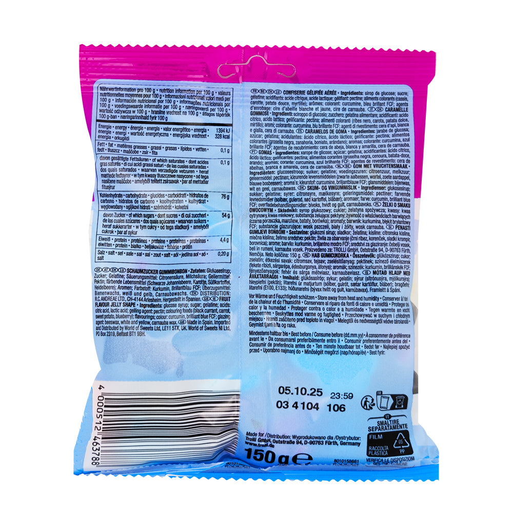 Trolli Pingummi Gummy Candy (Germany) - 150g  Nutrition Facts Ingredients
