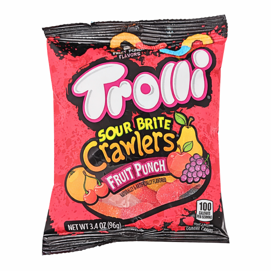 Trolli Sour Brite Crawlers Fruit Punch - 3.4oz