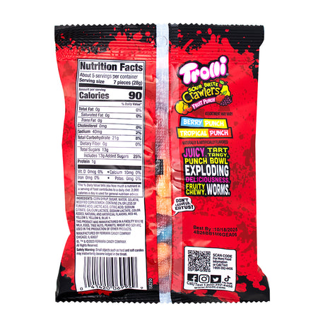 Trolli Sour Brite Crawlers Fruit Punch - 5oz  Nutrition Facts Ingredients