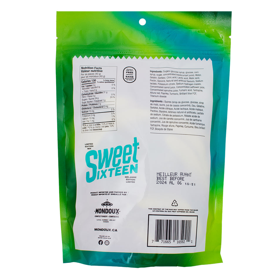 Sweet Sixteen Tropical - 400g Nutrition Facts Ingredients