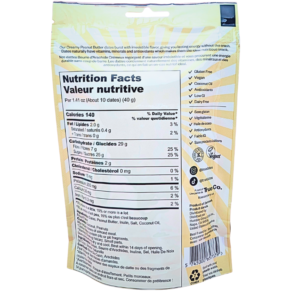 True Dates Peanut Butter - 100g