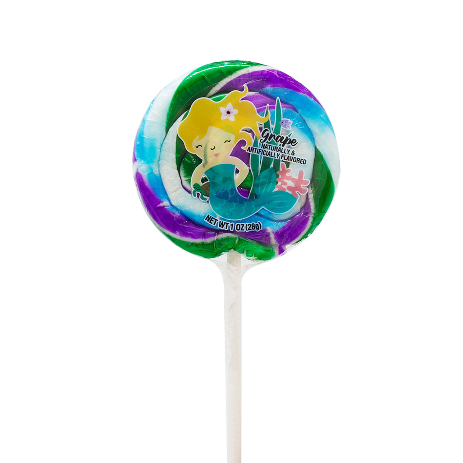 Adam & Brooks Mermaid Twirl Pops - 1oz-Old Fashioned Candy-Lollipops 