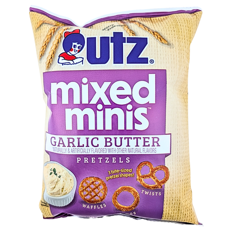 UTZ Mixed Minis Garlic Butter Pretzels - 4oz