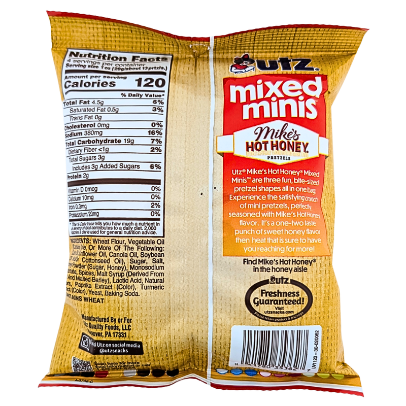 UTZ Mixed Minis Mike's Hot Honey Pretzels - 4oz