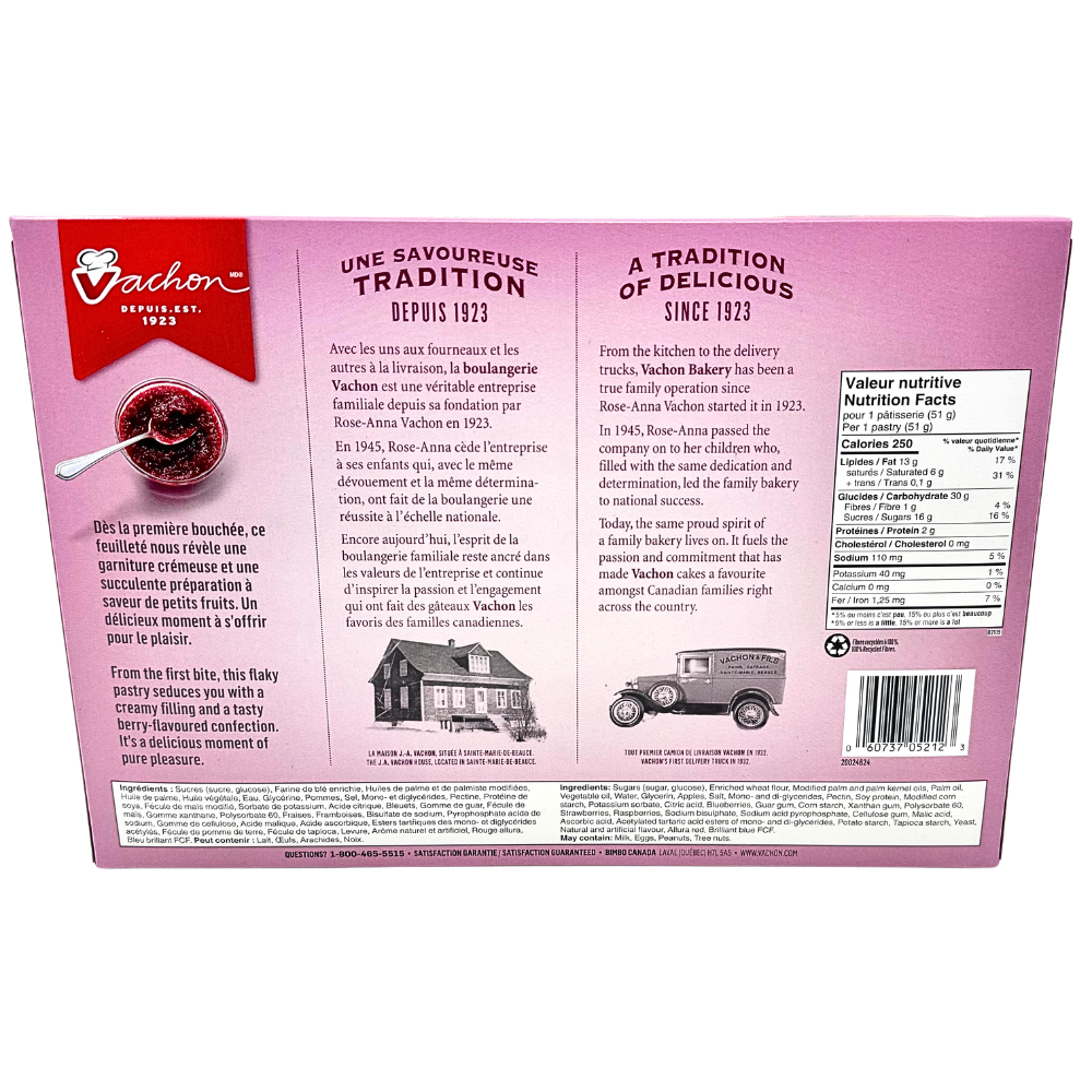 Vachon Maple Passion Flakie Three Fruits 6 Pack - 305g