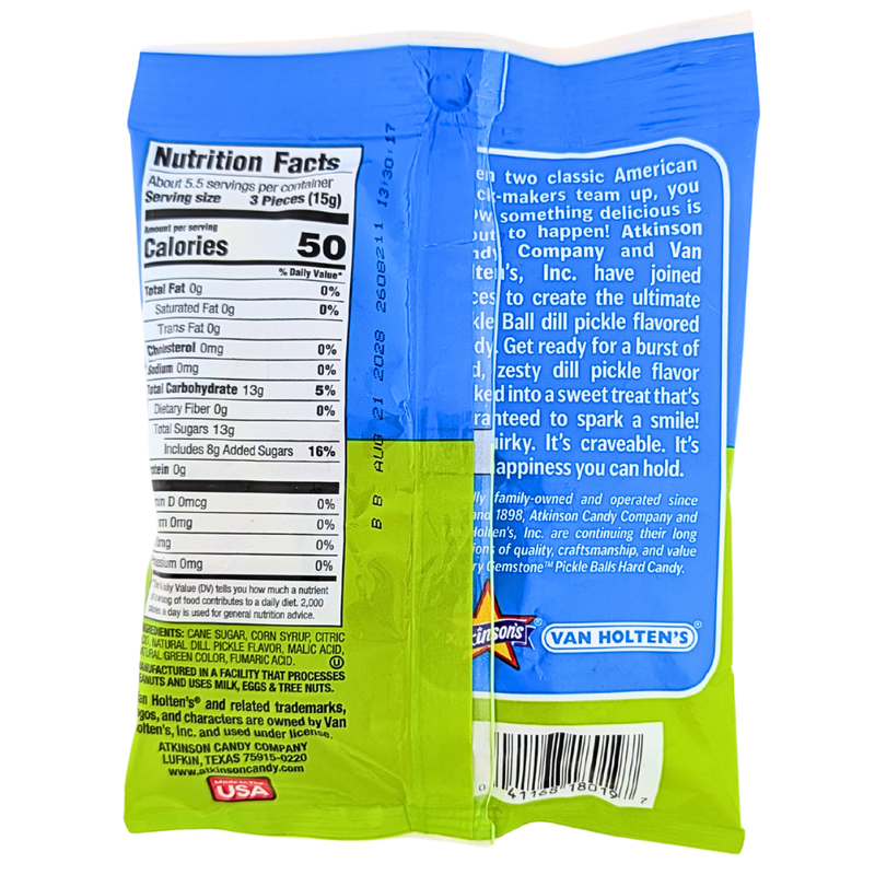 Van Holten's Pickle Balls Hard Candy - 3oz