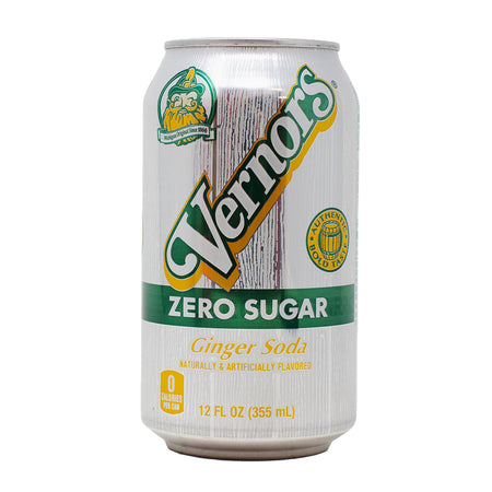 Vernors Zero Sugar Ginger Ale - 355mL-Vernors Ginger Ale-Ginger Ale-Diet Ginger Ale-Vernors