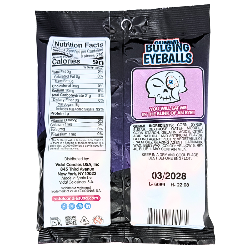 Vidal Gummy Bulging Eyeballs - 3.5oz