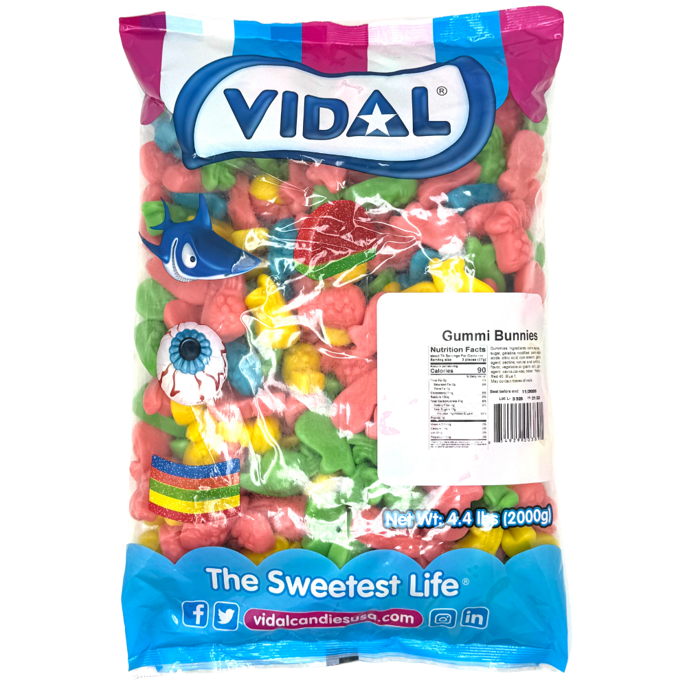 Vidal Easter Gummi Bunnies - 4.4lb