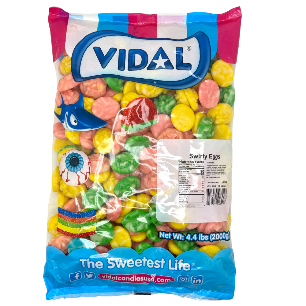 Vidal Easter Gummi Swirly Eggs - 4.4lb