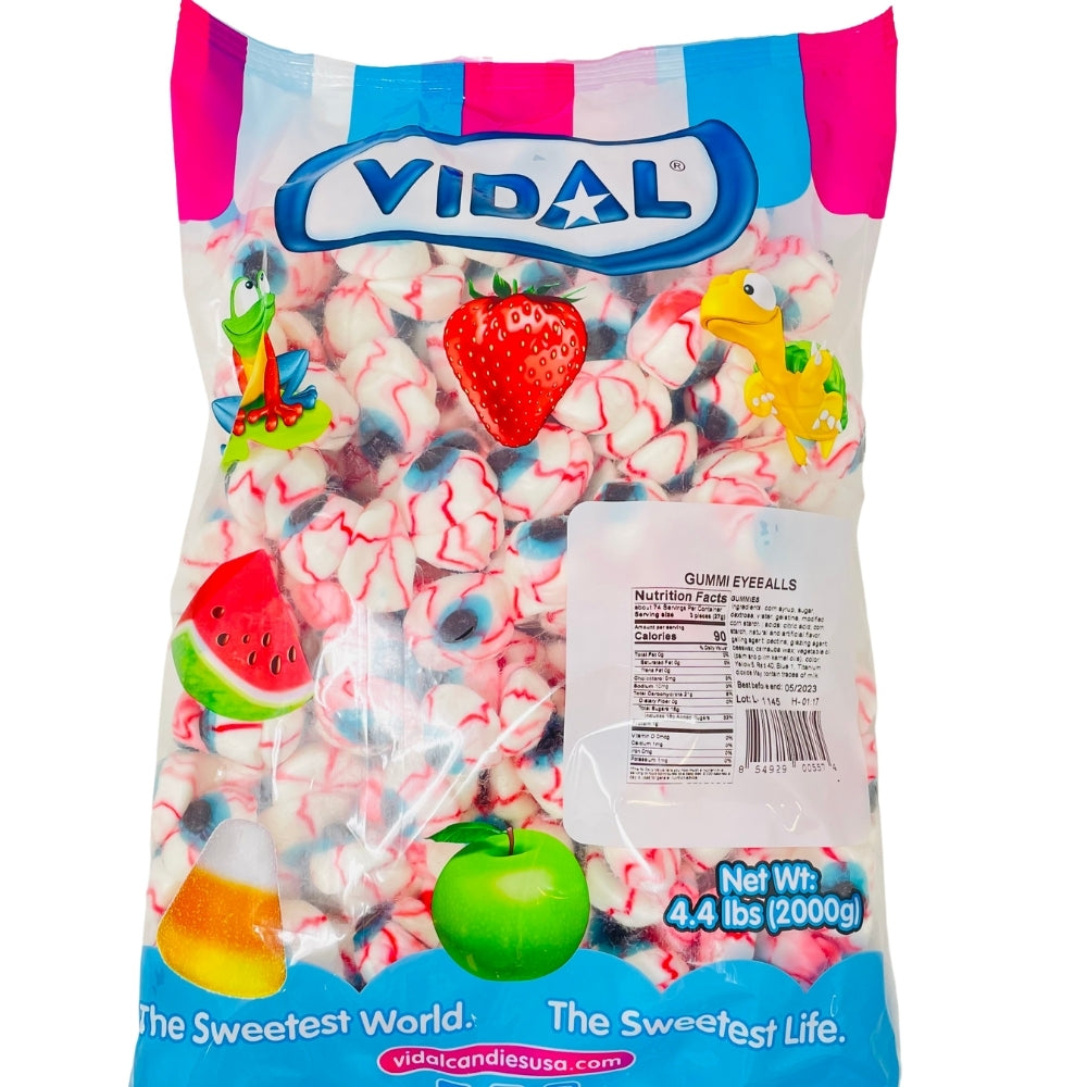Vidal Gummi Eyeballs - 4.4lbs-Gummy Eyeballs-Gummy Candy-Halloween Candy