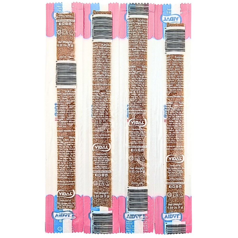 Vidal Sour Belts Cola - 9g (4 pack)