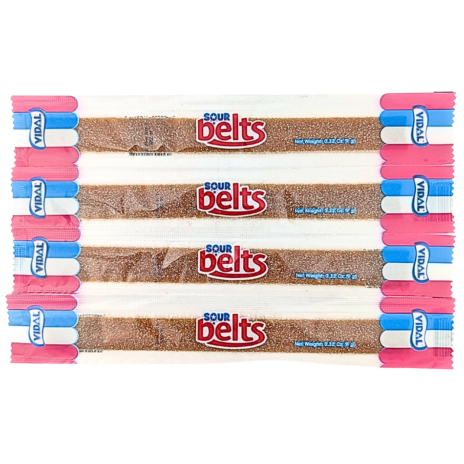 Vidal Sour Belts Cola - 9g (4 pack)
