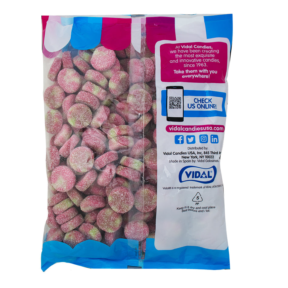 Vidal Sour Bites Watermelon & Lime Candy - 2.2lbs - Bulk Candy Nutrition Facts Ingredients