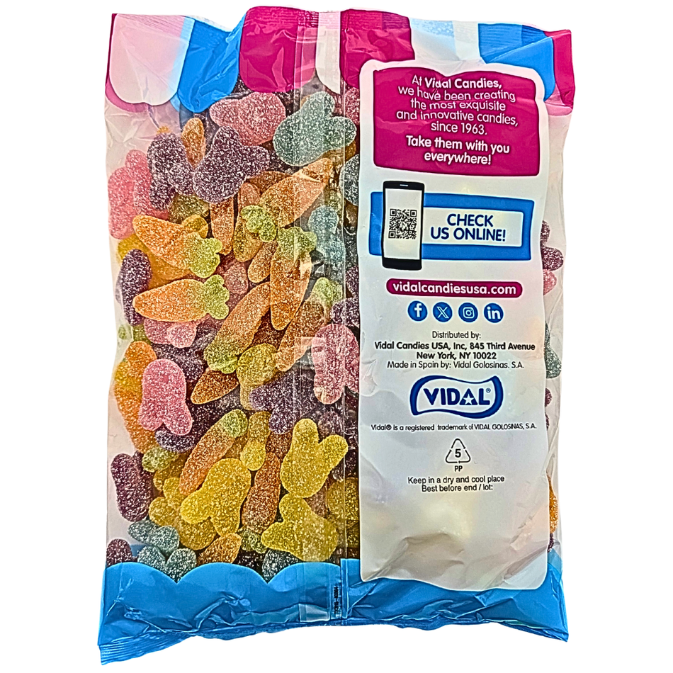 Vidal Sour Easter Rabbits & Carrots Gummi - 2.2lb