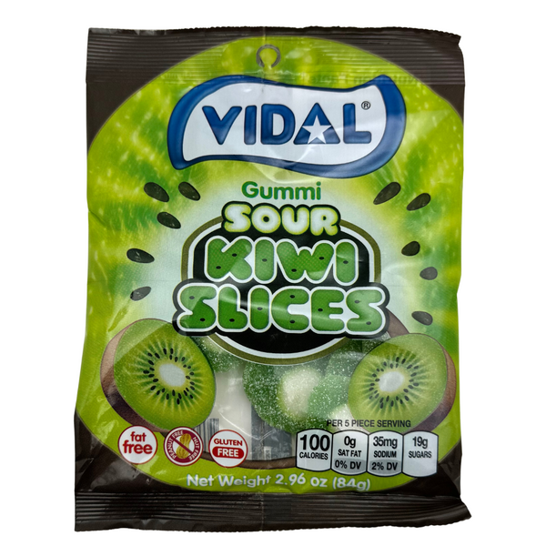 Vidal Sour Kiwi Slices - 2.96oz | Candy Funhouse US