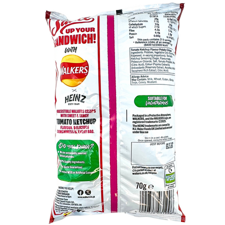 Walkers Heinz Tomato Ketchup Chips (UK) - 70g